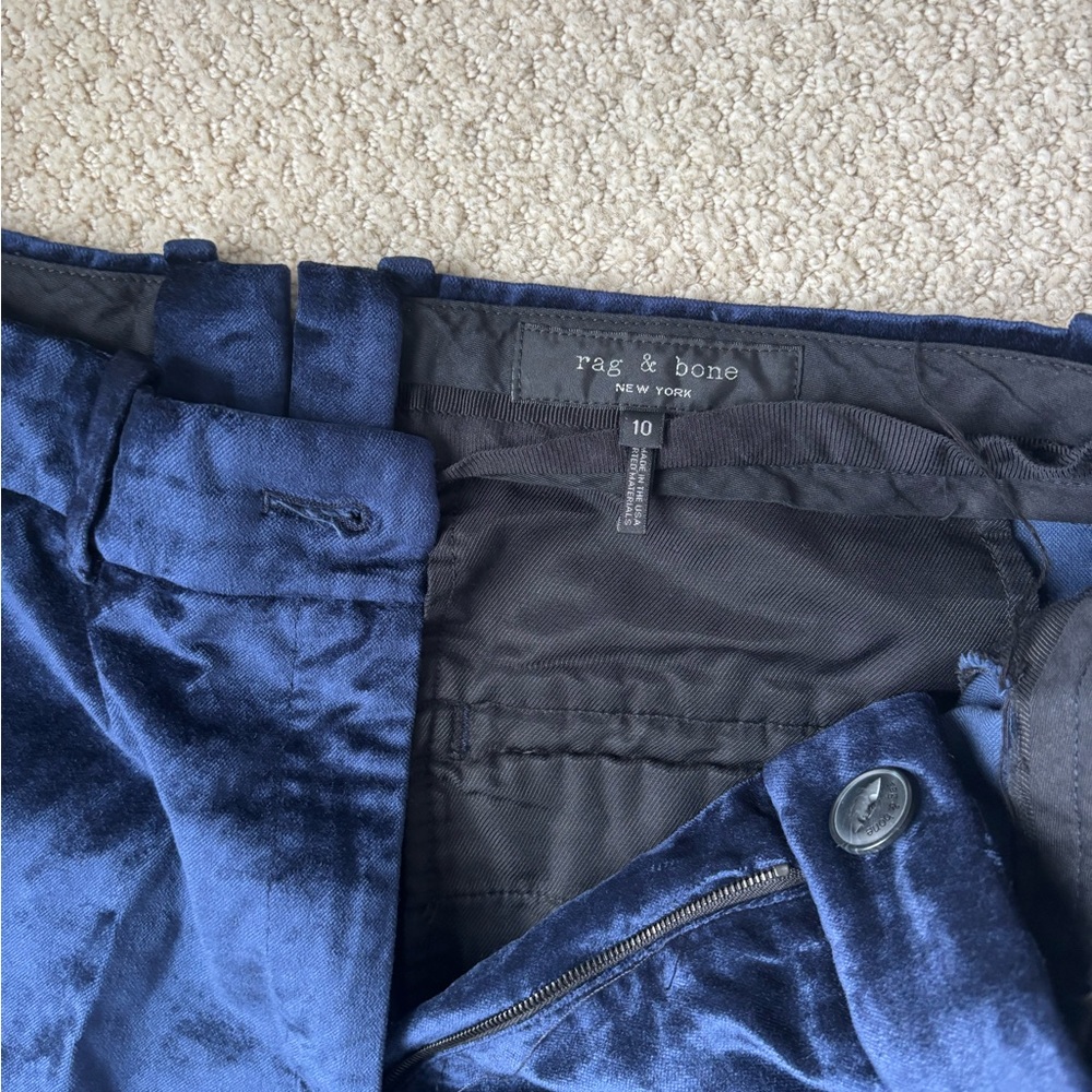 Rag & Bone Women’s Navy Velvet Pants size 10